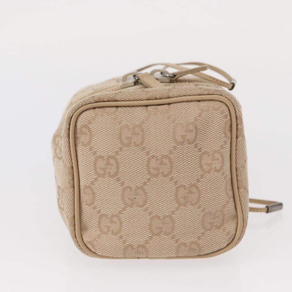 GUCCI GG Canvas Pouch Beige Silver 039 1054 Auth 154448 - Picture 6 of 16